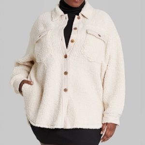 wild fable oversized sherpa shacket